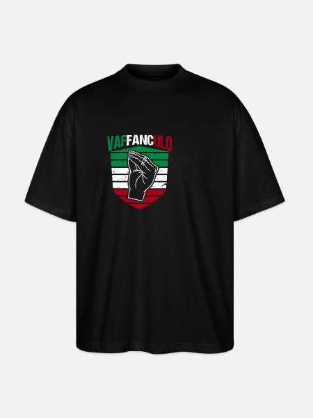 Italy Italian Vaffanculo - Stanley/Stella Oversized Unisex Organic T-shirt Blaster 2.0 - black