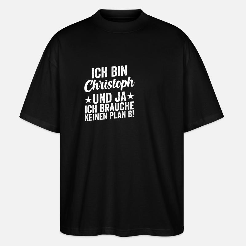 First name Chris Christoph - Stanley/Stella Oversized Unisex Organic T-shirt Blaster 2.0 - black