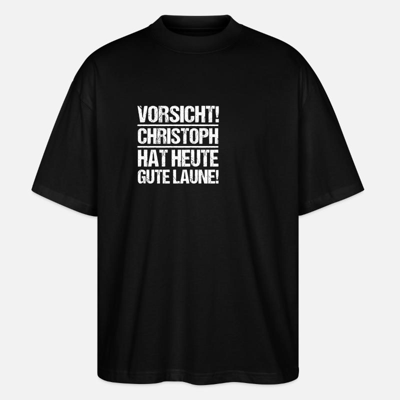 First name Chris Christoph - Stanley/Stella Oversized Unisex Organic T-shirt Blaster 2.0 - black