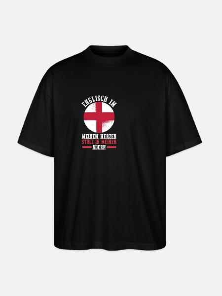 Great Britain English England - Stanley/Stella Oversized Unisex Organic T-shirt Blaster 2.0 - black