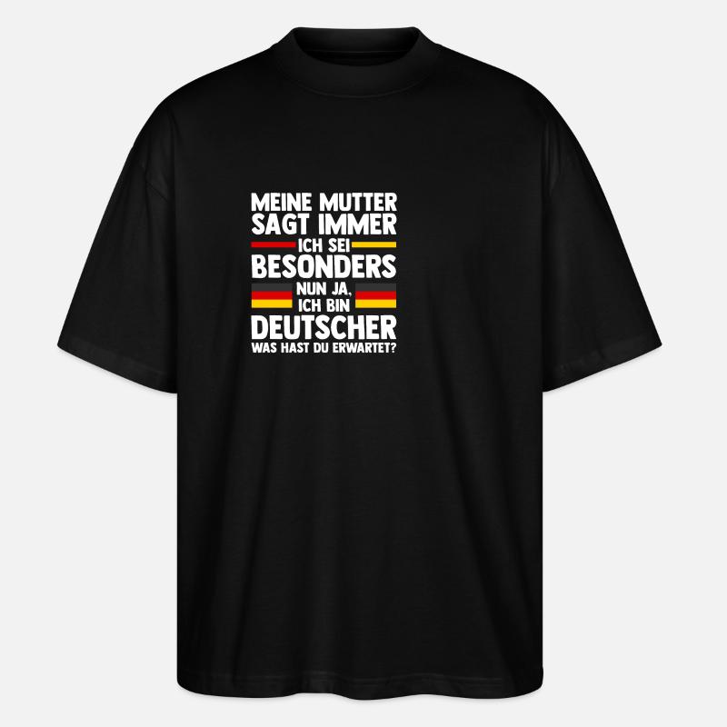 Deutscher Deutsch Deutschland - Stanley/Stella Oversized Unisex Bio T-Shirt Blaster 2.0 - Schwarz