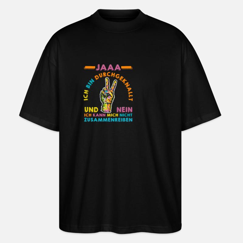 Cadeau drôle de collègues - T-shirt bio Blaster 2.0 coupe oversize Stanley/Stella Unisexe - noir