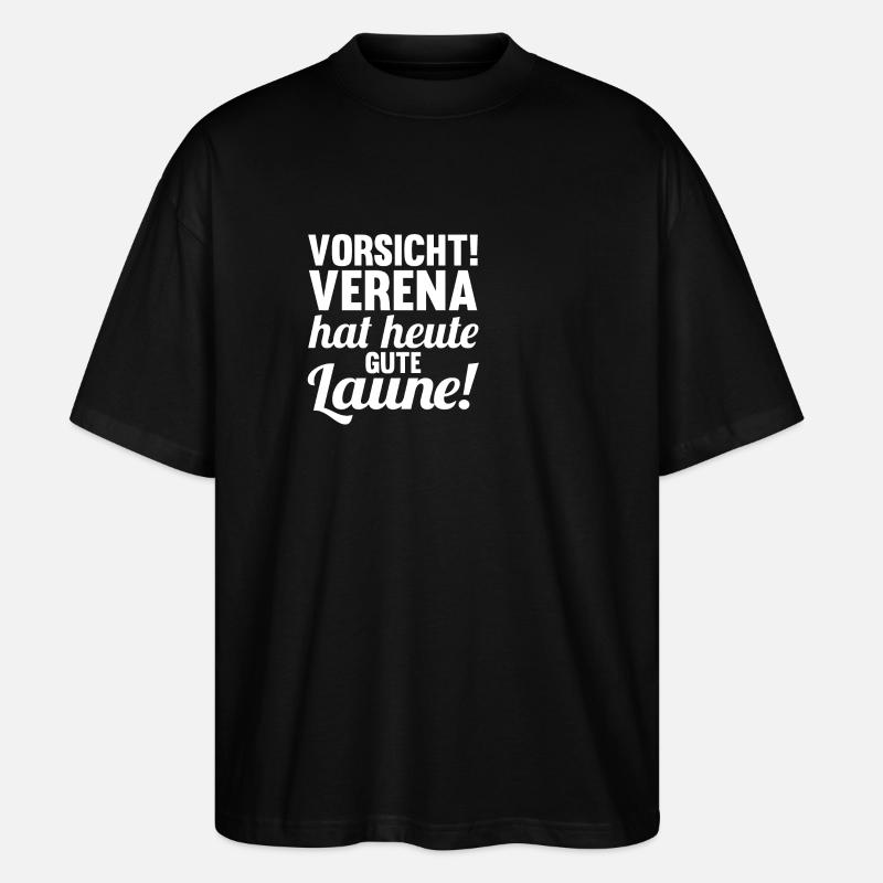 Prénom Verena - T-shirt bio Blaster 2.0 coupe oversize Stanley/Stella Unisexe - noir