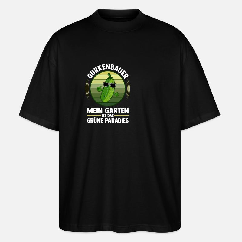Jardinier Concombre Jardin fermier - T-shirt bio Blaster 2.0 coupe oversize Stanley/Stella Unisexe - noir