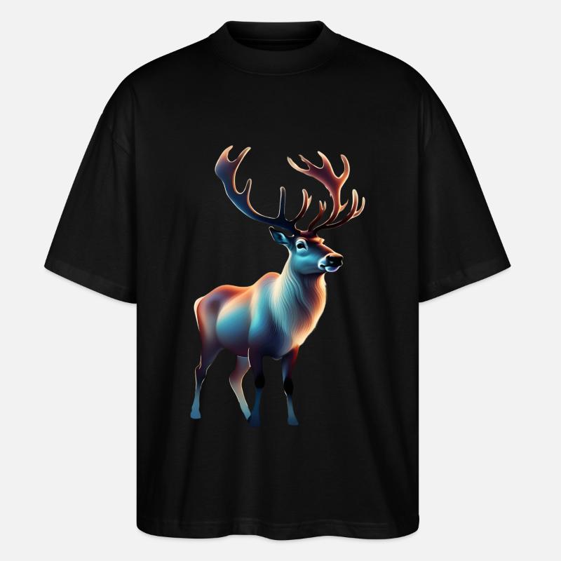 Conception de renne cool - T-shirt bio Blaster 2.0 coupe oversize Stanley/Stella Unisexe - noir