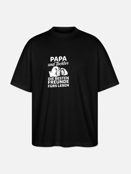 Dad And Daughter - Stanley/Stella Oversized Unisex Organic T-shirt Blaster 2.0 - black