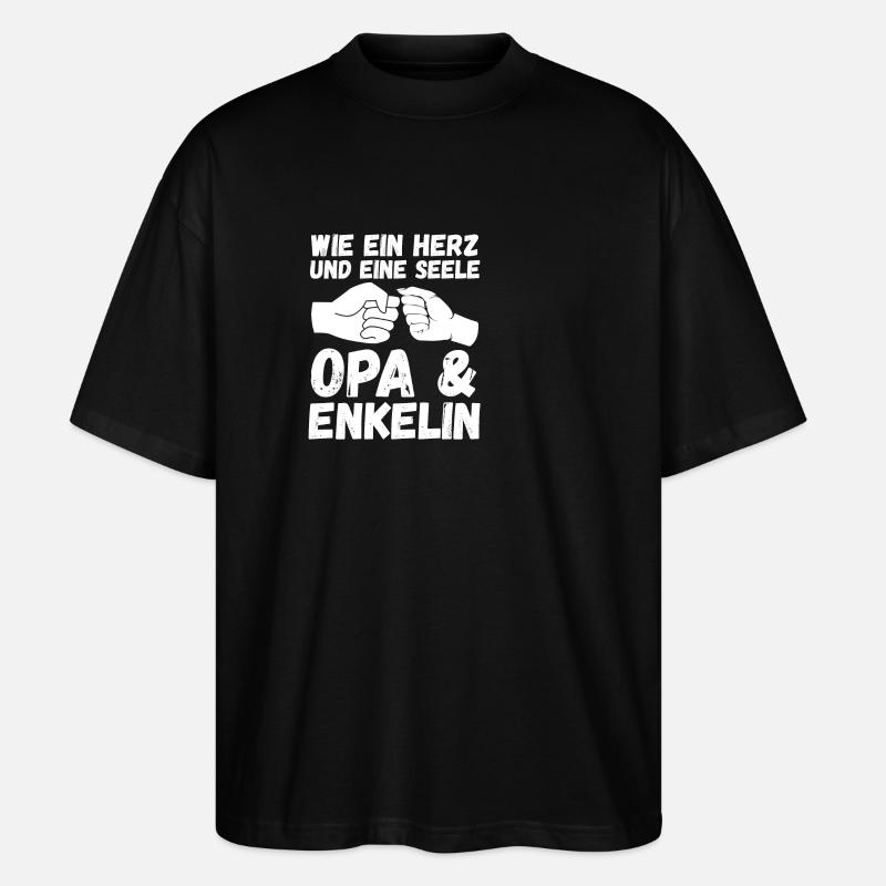 Opa Und Enkelin - Stanley/Stella Oversized Unisex Bio T-Shirt Blaster 2.0 - Schwarz