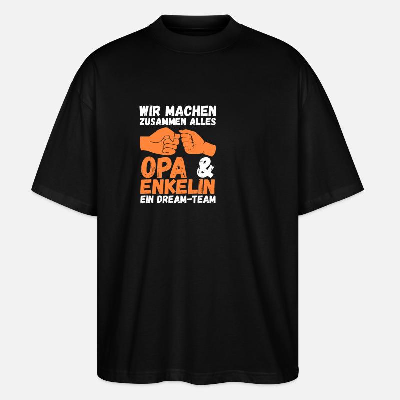 Opa Und Enkel - Stanley/Stella Oversized Unisex Bio T-Shirt Blaster 2.0 - Schwarz