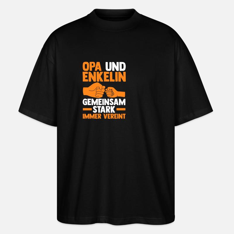 Opa Und Enkel - Stanley/Stella Oversized Unisex Bio T-Shirt Blaster 2.0 - Schwarz