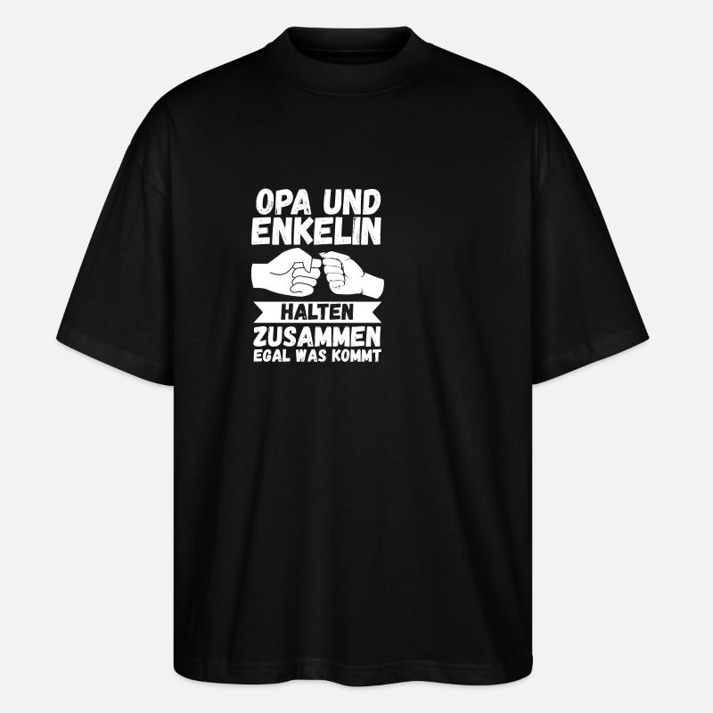 Papi et petite-fille - T-shirt bio Blaster 2.0 coupe oversize Stanley/Stella Unisexe - noir