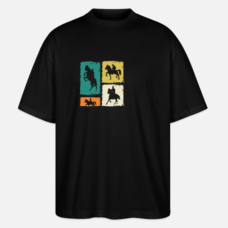 Cheval - T-shirt bio Blaster 2.0 coupe oversize Stanley/Stella Unisexe - noir