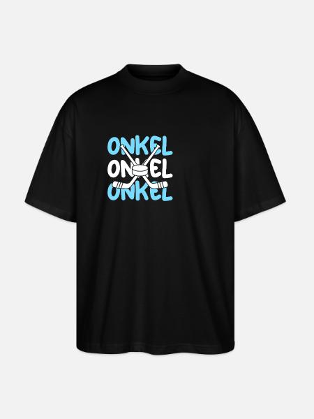 hockey player uncle hockey - Stanley/Stella Oversized Unisex Organic T-shirt Blaster 2.0 - black