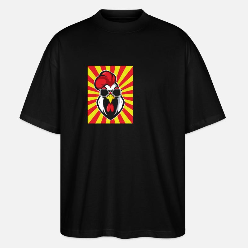 Poulet Coq - T-shirt bio Blaster 2.0 coupe oversize Stanley/Stella Unisexe - noir
