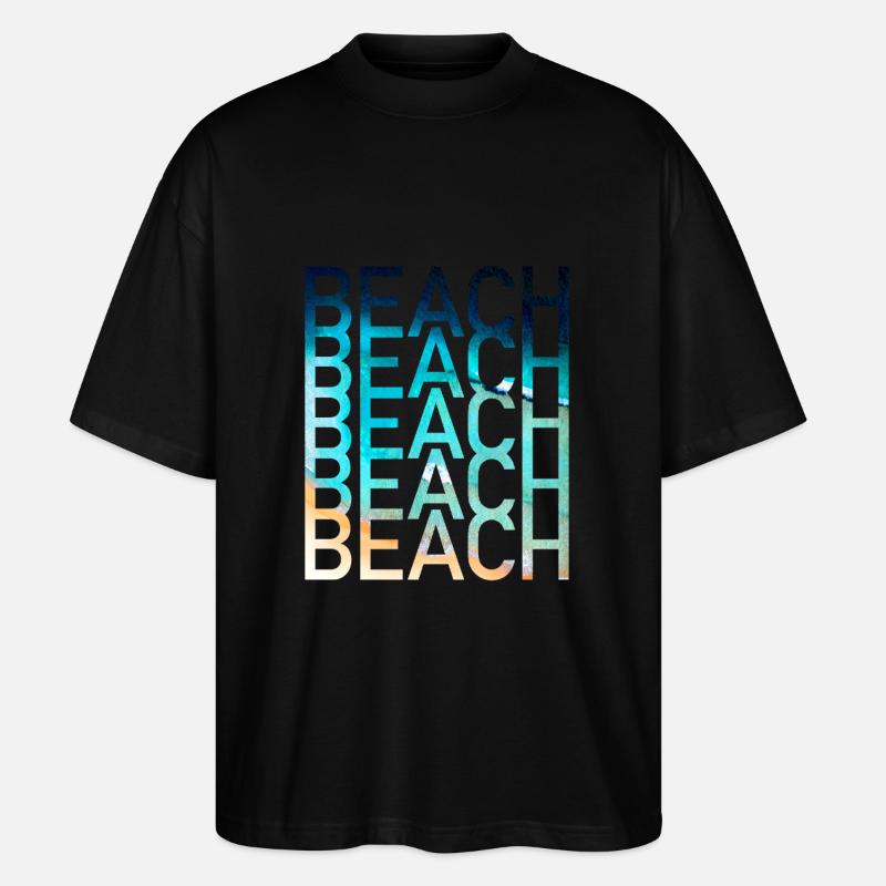 Beach Summer - Stanley/Stella Oversized Unisex Organic T-shirt Blaster 2.0 - black