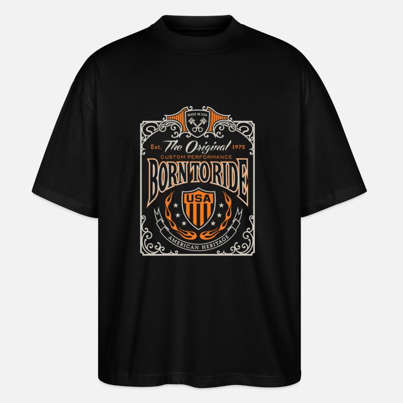 Né pour monter - T-shirt bio Blaster 2.0 coupe oversize Stanley/Stella Unisexe - noir