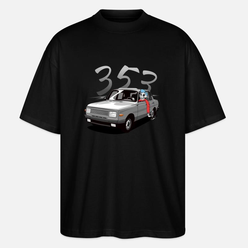Wartburg 353 avec chauffeur - T-shirt bio Blaster 2.0 coupe oversize Stanley/Stella Unisexe - noir