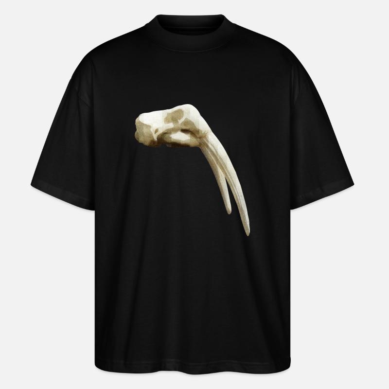 Schädel eines Walross - Stanley/Stella Oversized Unisex Bio T-Shirt Blaster 2.0 - Schwarz