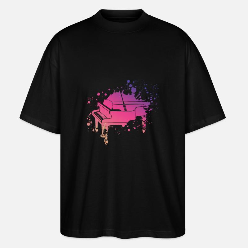 Klavier Splach - Stanley/Stella Oversized Unisex Bio T-Shirt Blaster 2.0 - Schwarz