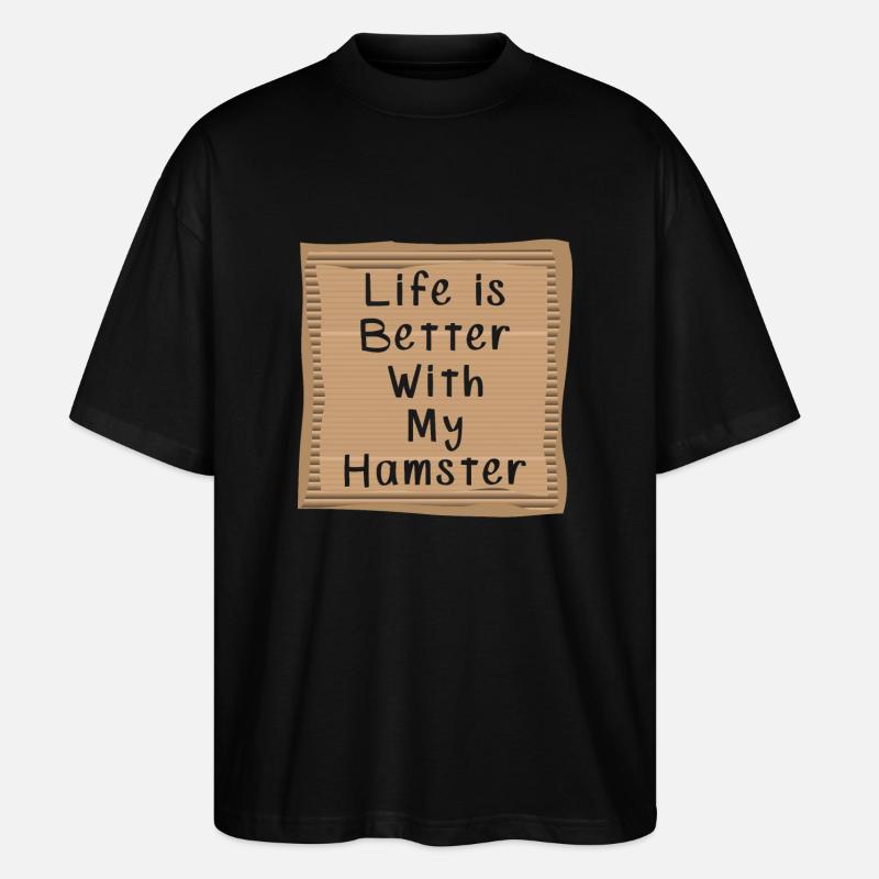 Hamster - Stanley/Stella Oversized Unisex Bio T-Shirt Blaster 2.0 - Schwarz