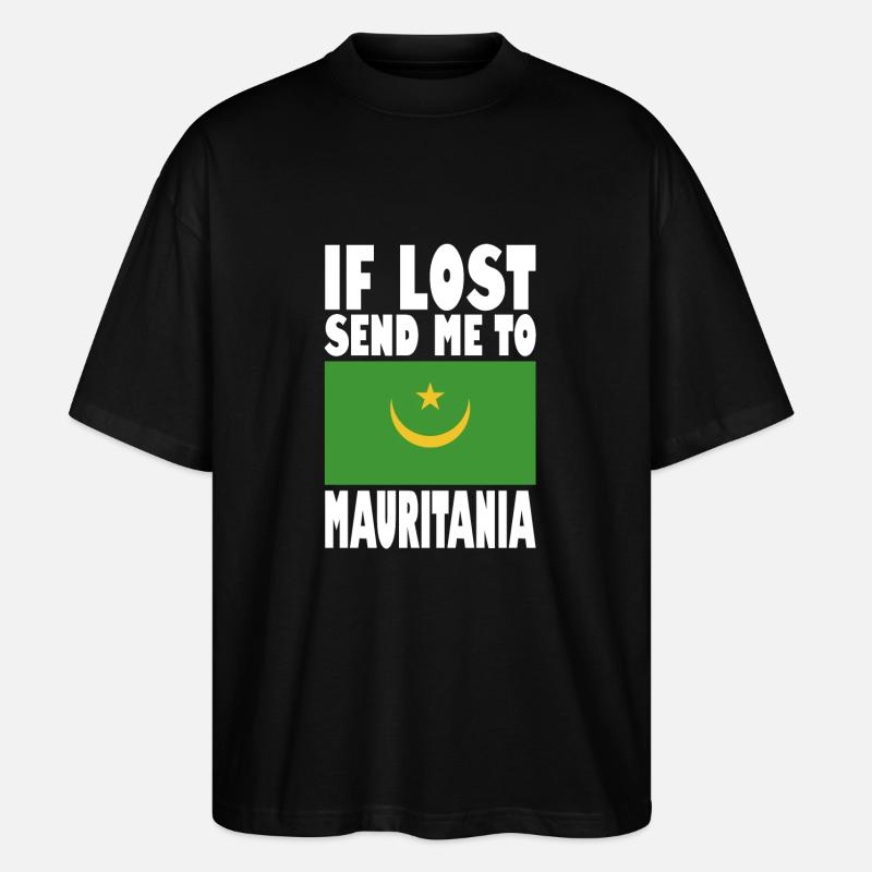 Mauretanien Flagge Spruch - Stanley/Stella Oversized Unisex Bio T-Shirt Blaster 2.0 - Schwarz