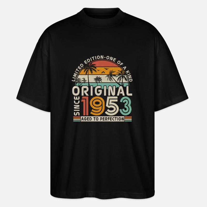 1953 Anniversaire du millésime - T-shirt bio Blaster 2.0 coupe oversize Stanley/Stella Unisexe - noir