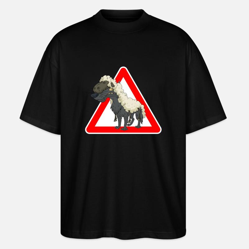 Wolf - Stanley/Stella Oversized Unisex Bio T-Shirt Blaster 2.0 - Schwarz