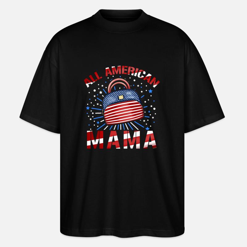 Maman américaine - T-shirt bio Blaster 2.0 coupe oversize Stanley/Stella Unisexe - noir