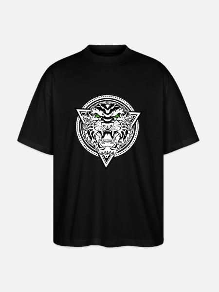 tigre - T-shirt bio Blaster 2.0 coupe oversize Stanley/Stella Unisexe - noir