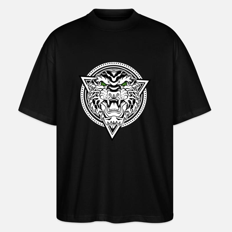 tiger - Stanley/Stella Oversized Unisex Organic T-shirt Blaster 2.0 - black