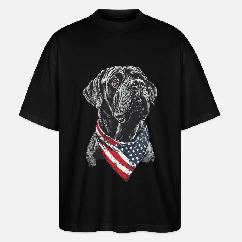 Englischer Mastiff - Stanley/Stella Oversized Unisex Bio T-Shirt Blaster 2.0 - Schwarz