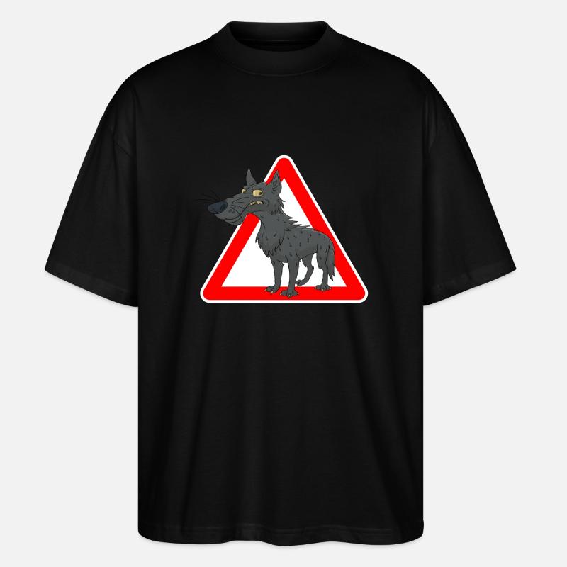 Wolf - Stanley/Stella Oversized Unisex Bio T-Shirt Blaster 2.0 - Schwarz