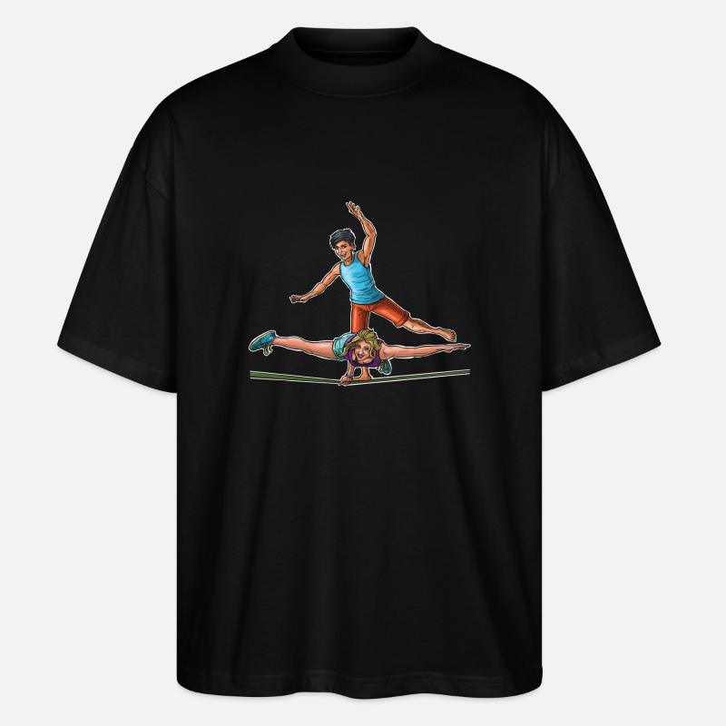 Slackliners - Amateurs de slackline - T-shirt bio Blaster 2.0 coupe oversize Stanley/Stella Unisexe - noir