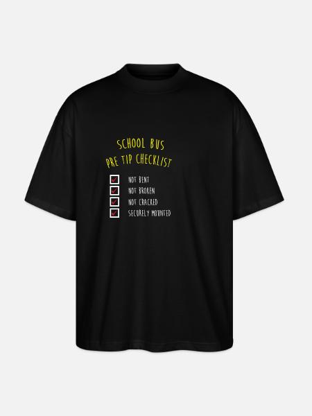 School Bus Driver School Bus - Stanley/Stella Oversized Unisex Organic T-shirt Blaster 2.0 - black
