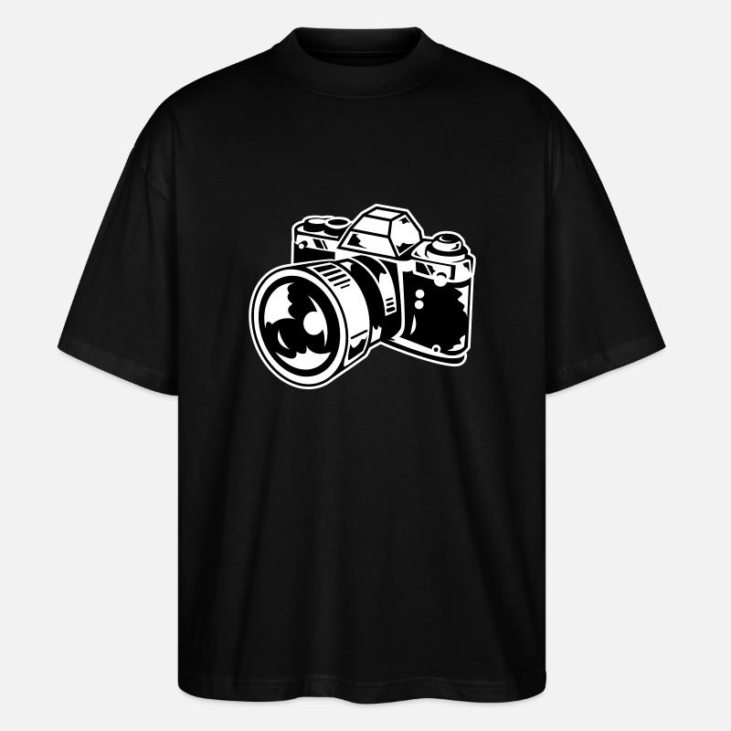 camera - Stanley/Stella Oversized Unisex Bio T-Shirt Blaster 2.0 - Schwarz