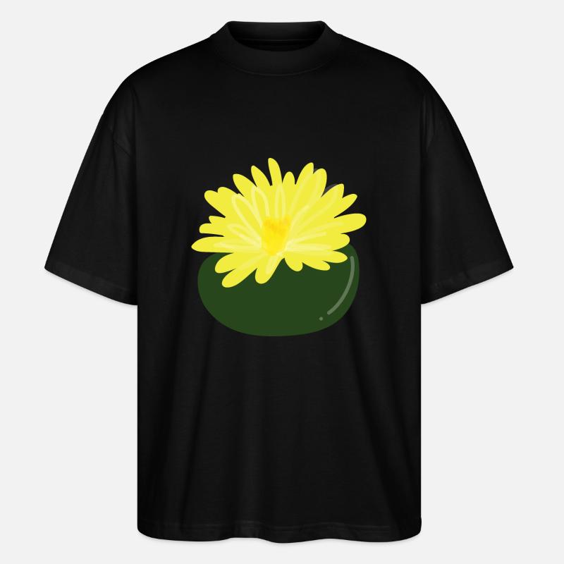 Fleur de Lithops1 - T-shirt bio Blaster 2.0 coupe oversize Stanley/Stella Unisexe - noir