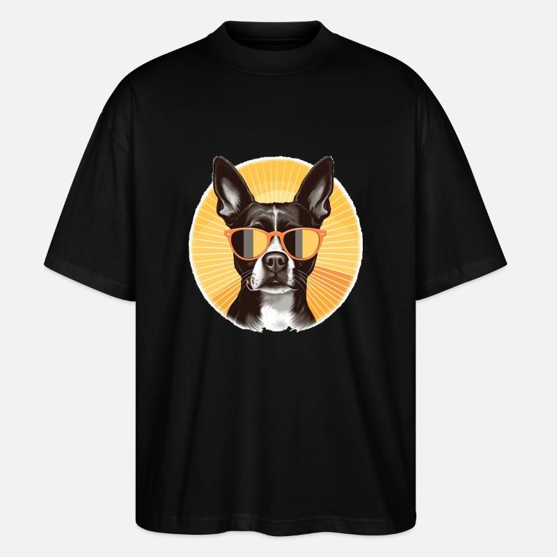 Terrier de Boston 2 - T-shirt bio Blaster 2.0 coupe oversize Stanley/Stella Unisexe - noir