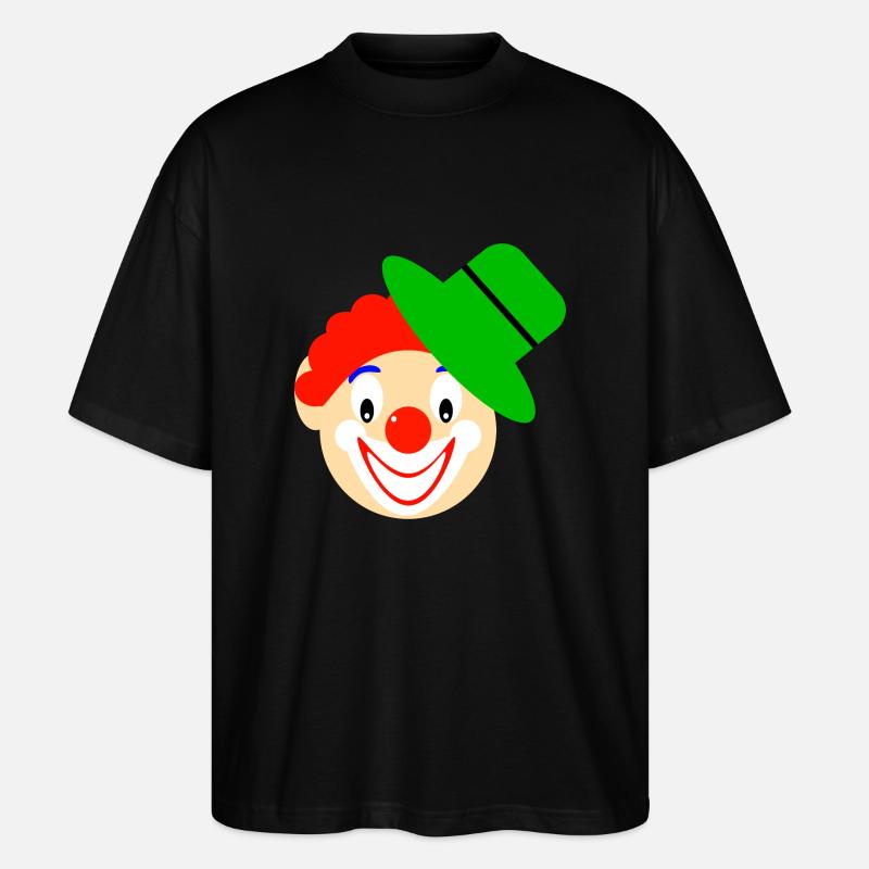 Clown, Visage De Clown - T-shirt bio Blaster 2.0 coupe oversize Stanley/Stella Unisexe - noir