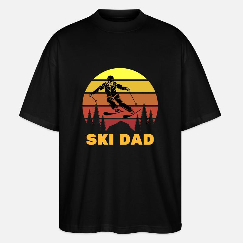 Ski dad - Stanley/Stella Oversized Unisex Bio T-Shirt Blaster 2.0 - Schwarz