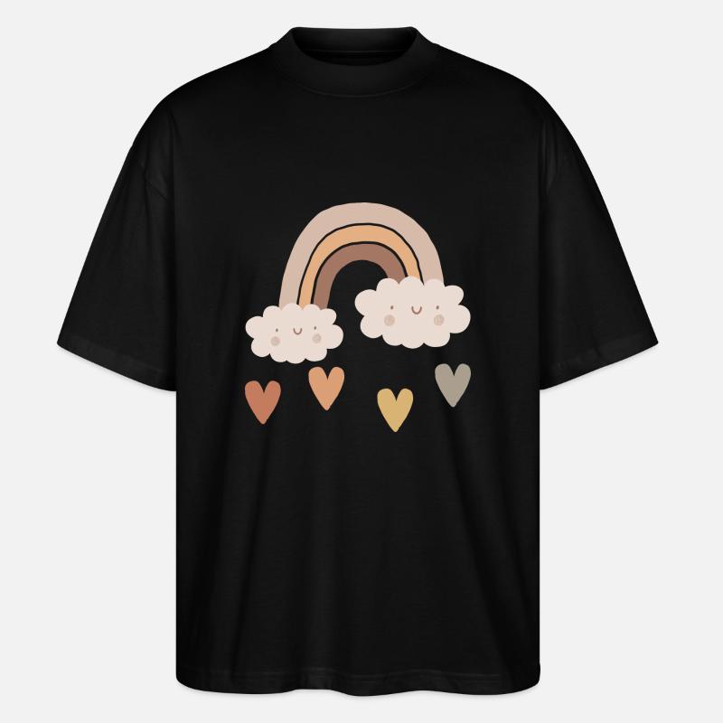 Farbpfade: Boho Regenbogen - Stanley/Stella Oversized Unisex Bio T-Shirt Blaster 2.0 - Schwarz