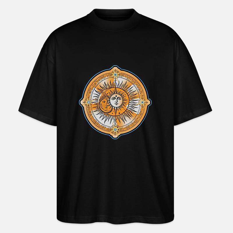 Sonne Mond und Sterne - Stanley/Stella Oversized Unisex Bio T-Shirt Blaster 2.0 - Schwarz