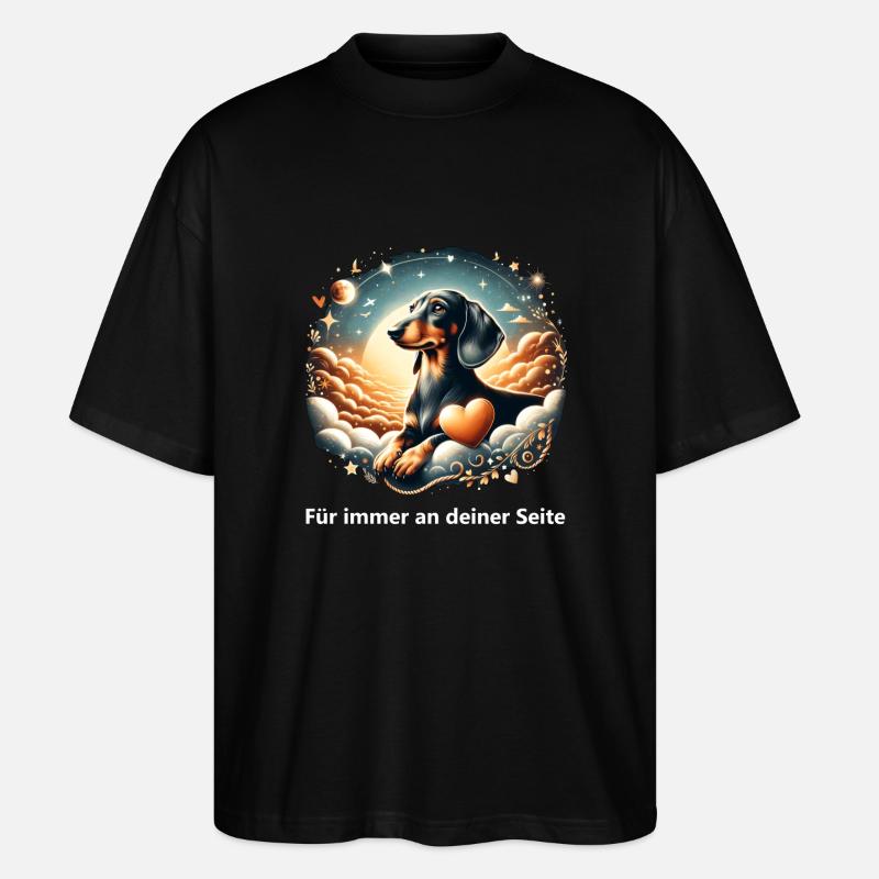Rappel teckel Rainbow Bridge - T-shirt bio Blaster 2.0 coupe oversize Stanley/Stella Unisexe - noir