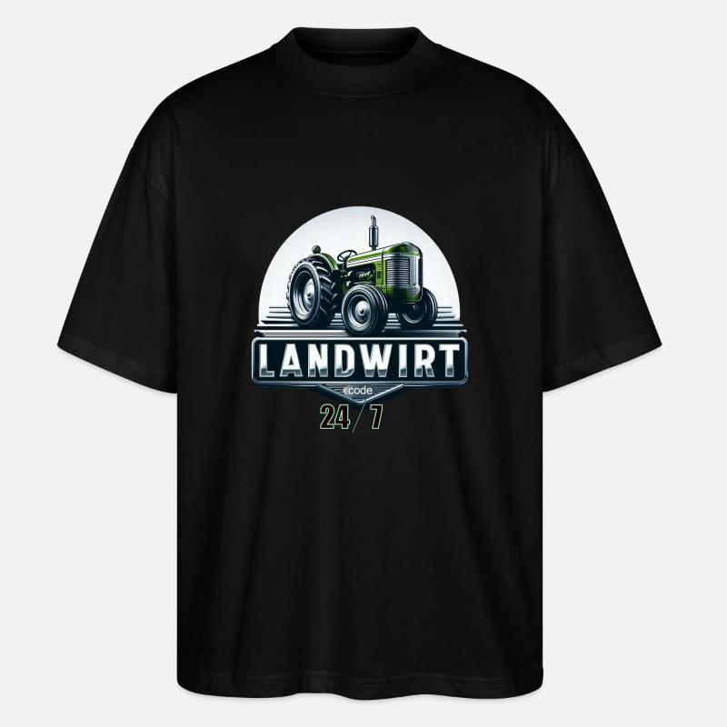 landwirt code ll - Stanley/Stella Oversized Unisex Bio T-Shirt Blaster 2.0 - Schwarz