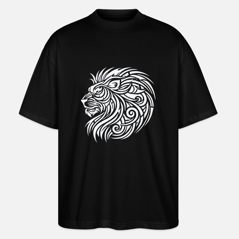 lion tribal - Stanley/Stella Oversized Unisex Bio T-Shirt Blaster 2.0 - Schwarz