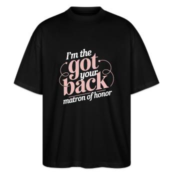 Funny Wedding Moments - Stanley/Stella Oversized Unisex Organic T-shirt Blaster 2.0 - black - Front - Alina (178cm) & Michal (187cm)
