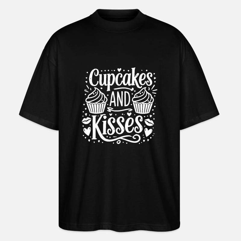 Cupcakes et bisous - T-shirt bio Blaster 2.0 coupe oversize Stanley/Stella Unisexe - noir