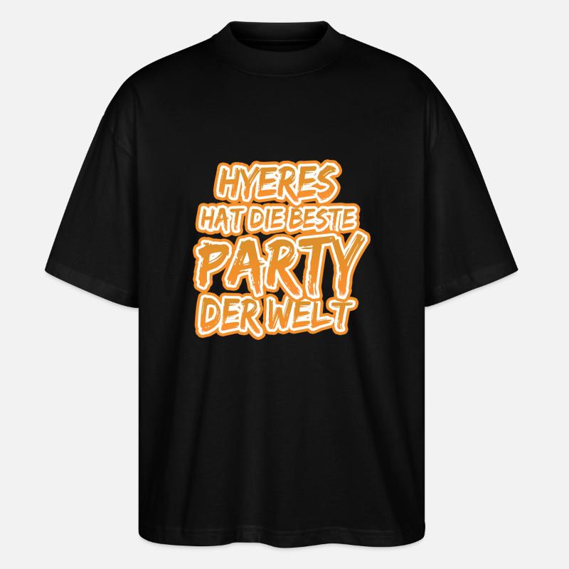 Cadeau pour Hyères - T-shirt bio Blaster 2.0 coupe oversize Stanley/Stella Unisexe - noir