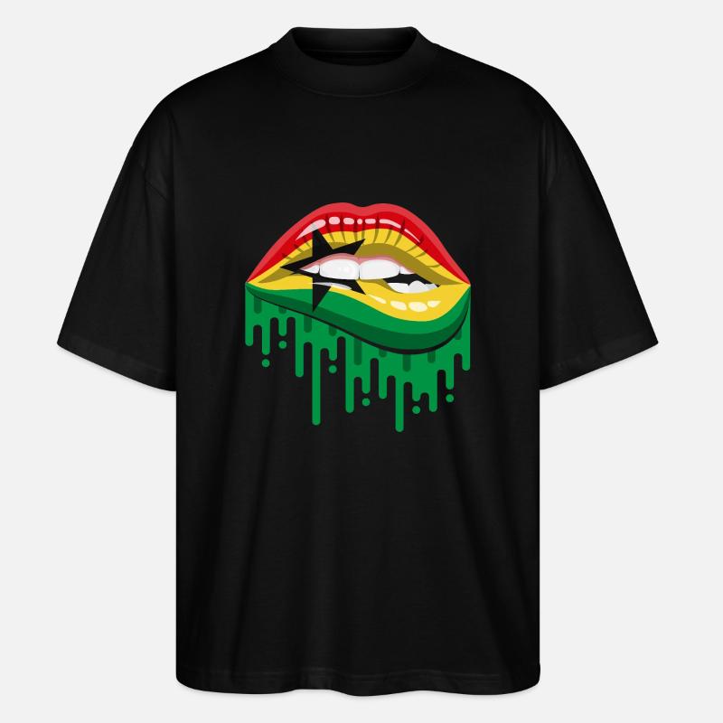 Ghana-Pride - Stanley/Stella Oversized Unisex Bio T-Shirt Blaster 2.0 - Schwarz