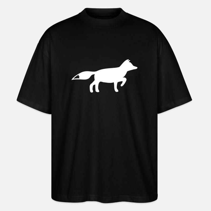 Ein Fuchs oder Füchsin - Stanley/Stella Oversized Unisex Bio T-Shirt Blaster 2.0 - Schwarz