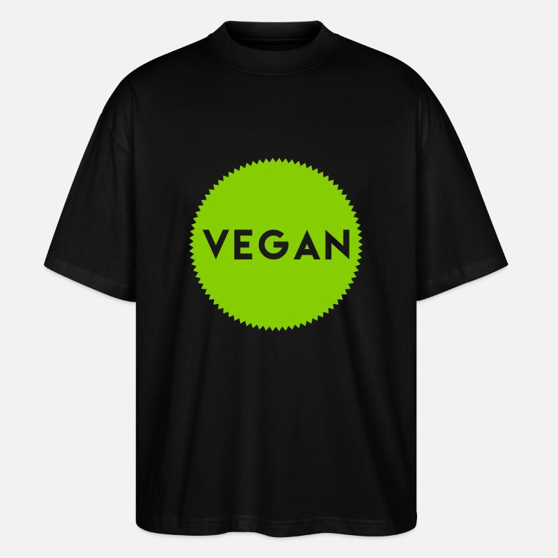 Vegan Button - Stanley/Stella Oversized Unisex Bio T-Shirt Blaster 2.0 - Schwarz