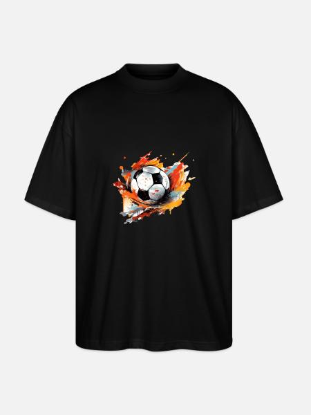Fußball Ball - Stanley/Stella Oversized Unisex Bio T-Shirt Blaster 2.0 - Schwarz